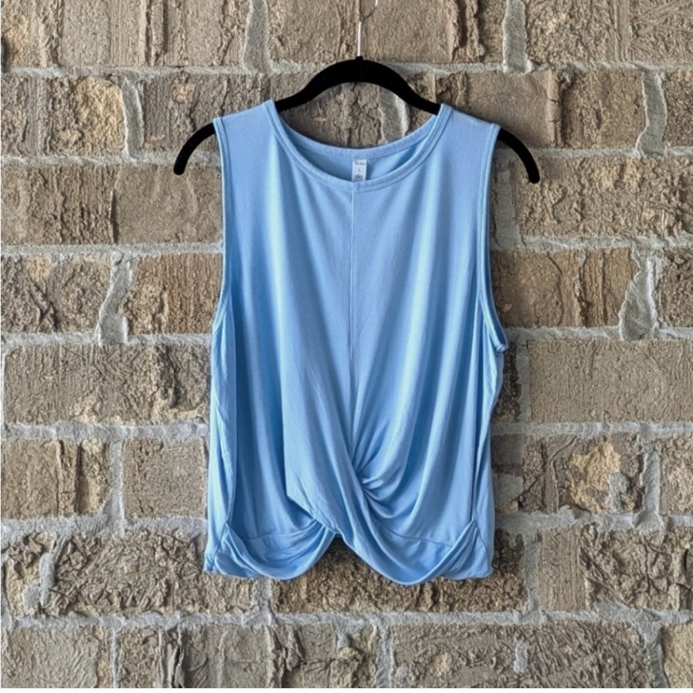 Alo Yoga Cover Tank Top Size Large Baby Blue